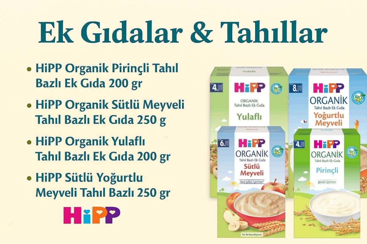 Minik Gurmelere Sağlıklı Başlangıç: HiPP Ek Gıdalar & Tahıllar