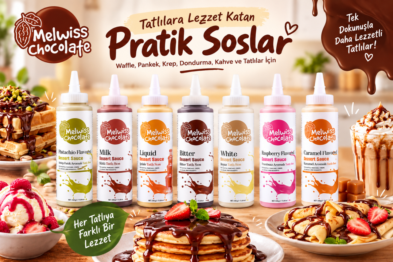 Tatlılara Lezzet Katan Pratik Dokunuş: Melwiss Chocolate Tatlı Sosları