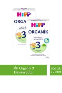 HİPP 3 Organik Devam Sütü 500 gr x 2 Adet