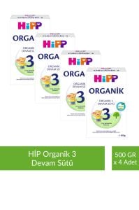 HİPP 3 Organik Devam Sütü 500 gr x 4 Adet