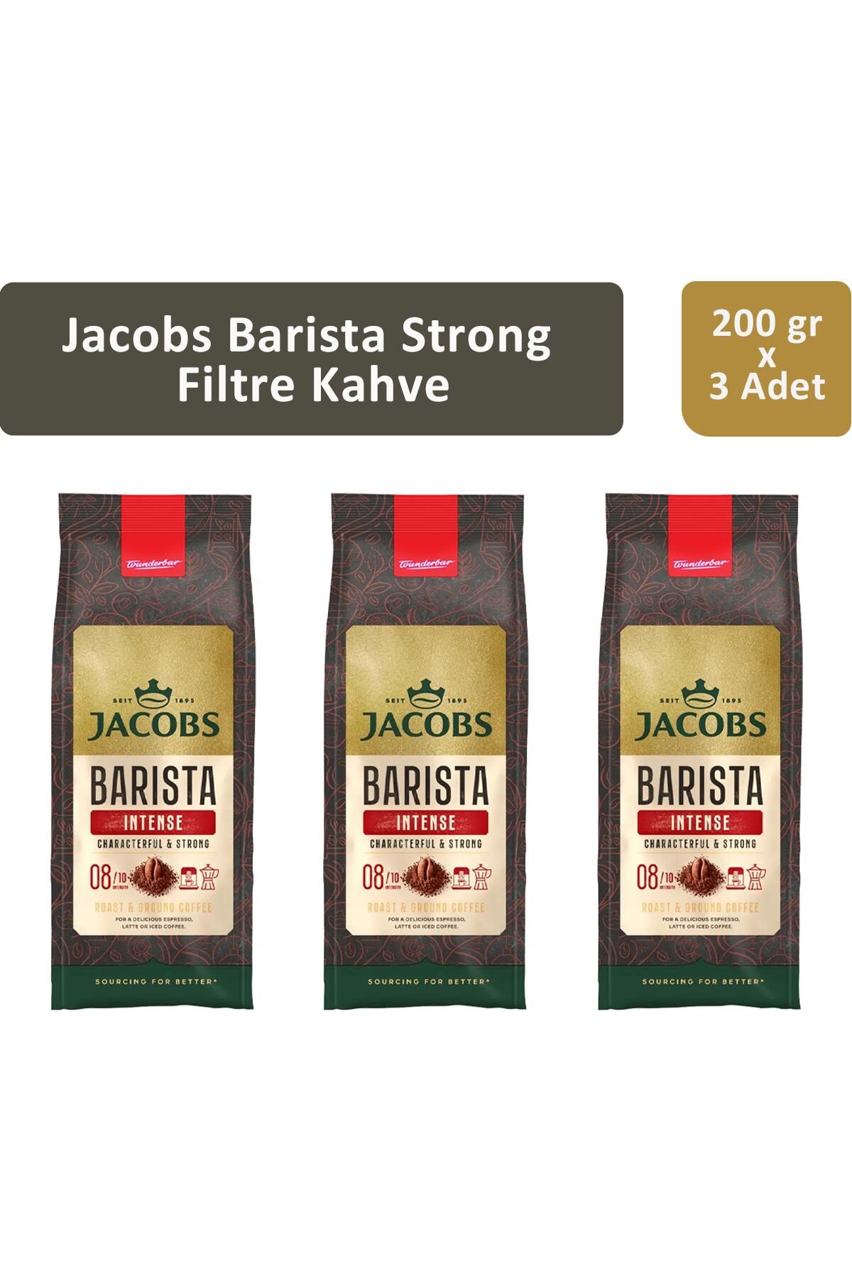 Jacobs Barista Strong Filtre Kahve 200 gr x 3 Adet