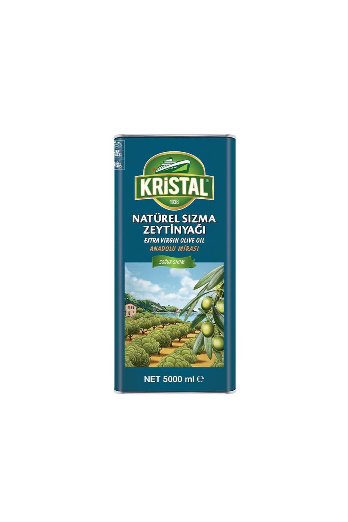 Kristal Anadolu Mirası Natürel Sızma Zeytinyağı 5 L Teneke