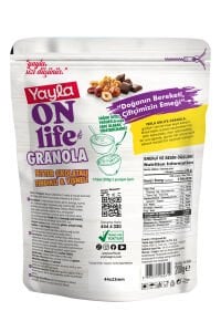 YAYLA ON LİFE GRANOLA BİTTER ÇİKOLATALI FINDIKLI&VİŞNELİ 200 GR