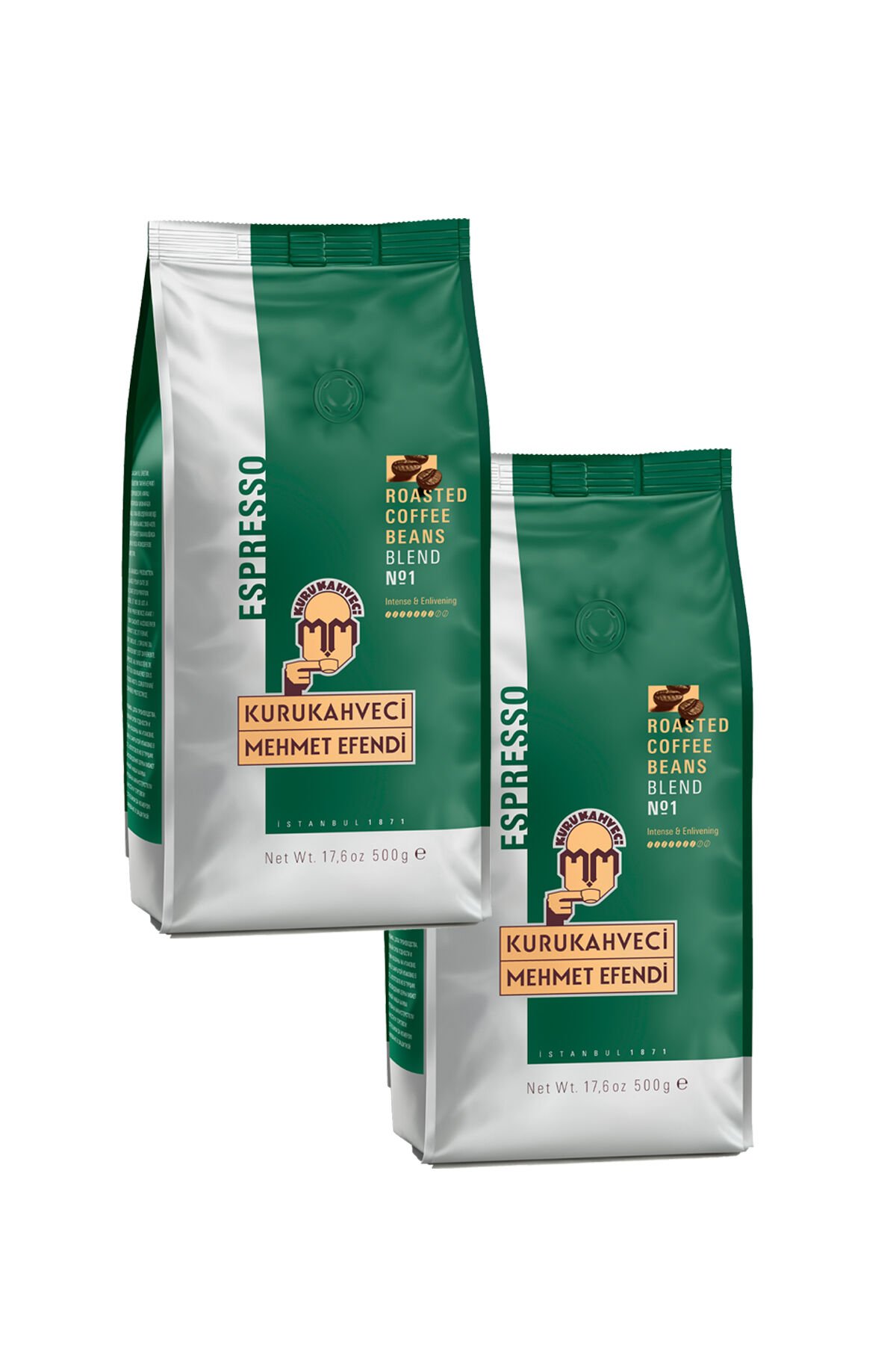 Mehmet Efendi Caffe Espresso Çekirdek Kahve 500gr 2 Li