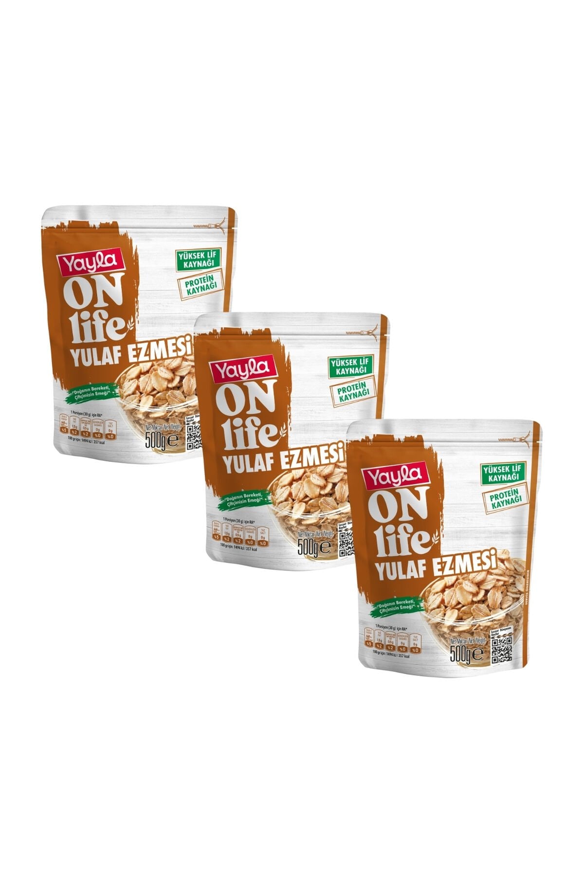 Yayla Onlife Yulaf Ezmesi 500 g x3