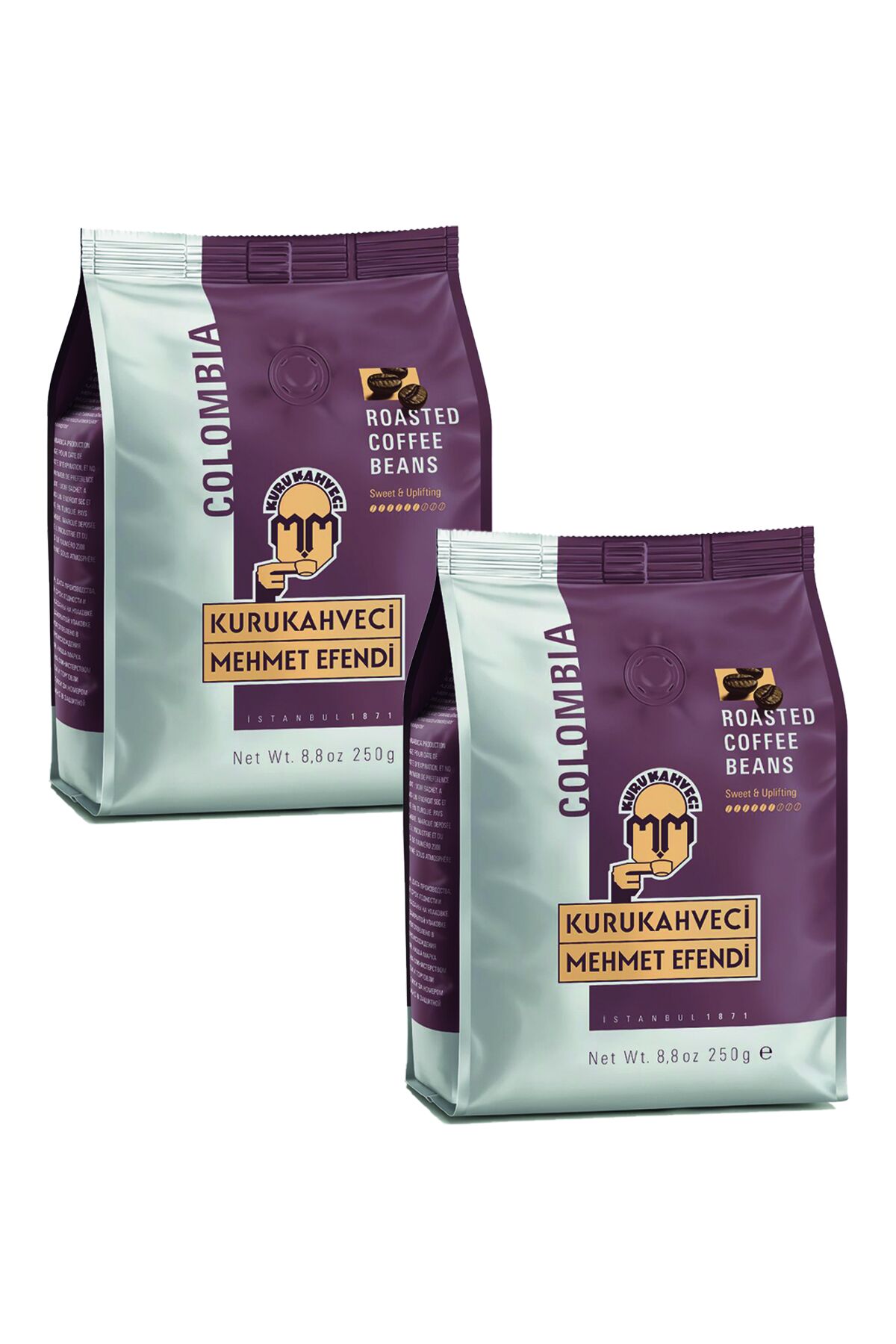 Mehmet Efendi Colombia Kavrulmuş Çekirdek Kahve 250 gr x 2 Adet