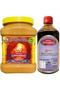 Odun Ateşinde Kepeksiz Bozkır Tahini 930g + Kozalak Pekmezi 1000g