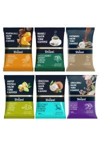 6 lı Türk Kahve Seti (Portakal-nane-çikolatalı-kaymak-hindistanceviz-antepfıstıklı) 6x100 g