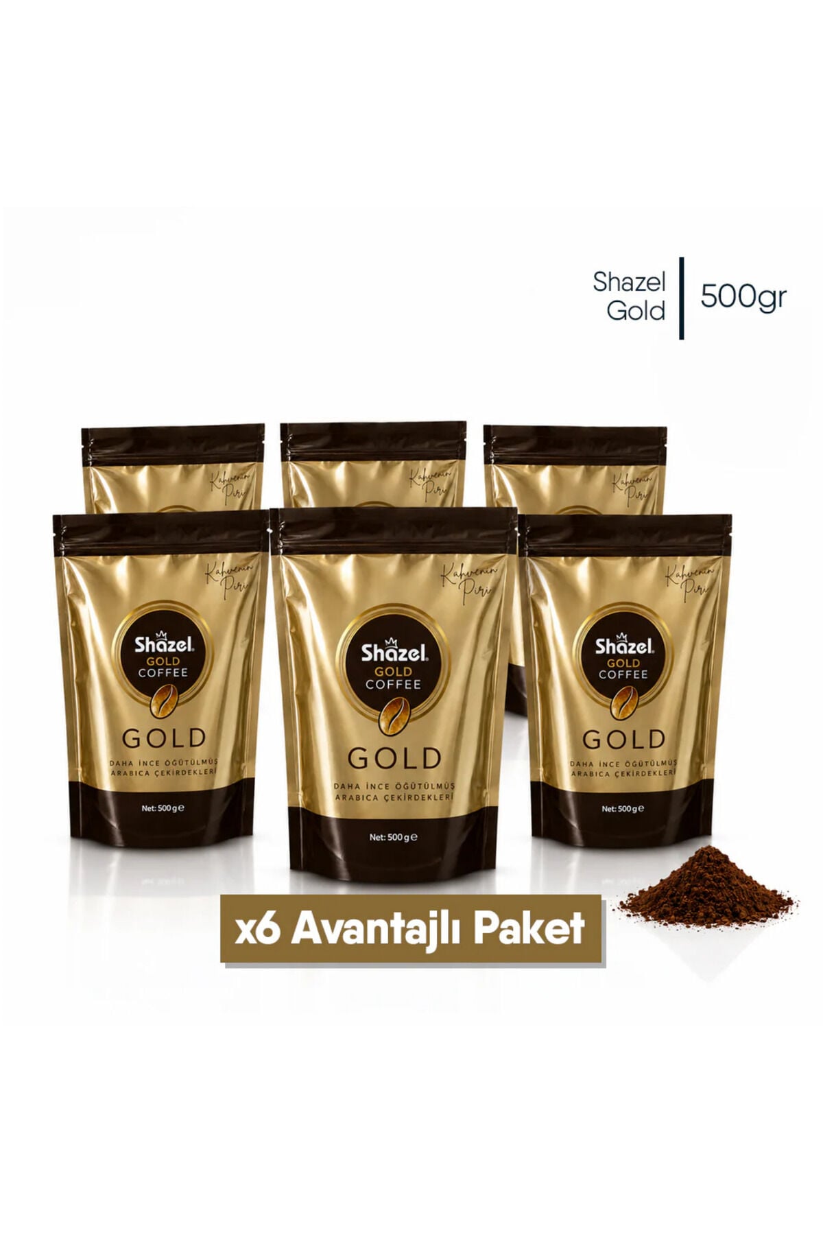 Shazel Gold Çözünebilir Kahve | 500 gr | 6 Paket