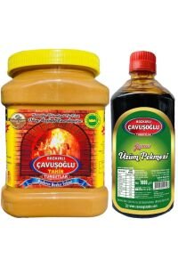 Odun Ateşinde Kepeksiz Bozkır Tahini 930g+ Üzüm Pekmezi 1000g