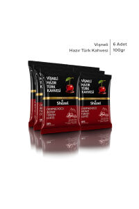 Shazel Hazır Türk Kahvesi | Vişneli | 100 gr | 6 Paket
