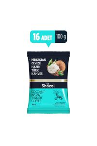 Shazel Hindistan Cevizli Hazır Türk Kahvesi 100 gr x 16 Adet