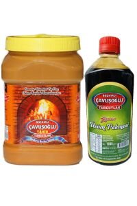 Odun Ateşinde Kepekli Bozkır Tahini 930g + Üzüm Pekmezi 1000g
