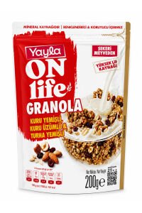 Yayla On Life Granola Kuruyemişli & Kuru Üzümlü 200 Gr – Sağlıklı Kahvaltılık Granola