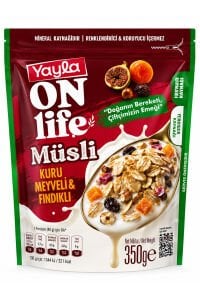 Yayla On Life Müsli Kuru Meyveli & Fındıklı 350 Gr – Protein ve Lif Kaynağı Kahvaltılık Müsli