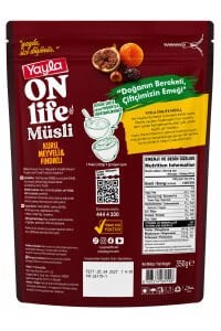 Yayla On Life Müsli Kuru Meyveli & Fındıklı 350 Gr – Protein ve Lif Kaynağı Kahvaltılık Müsli
