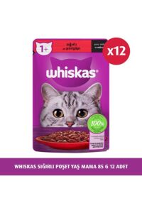 Whiskas Sığırlı Poşet Yaş Mama 85 gr x 12 Adet