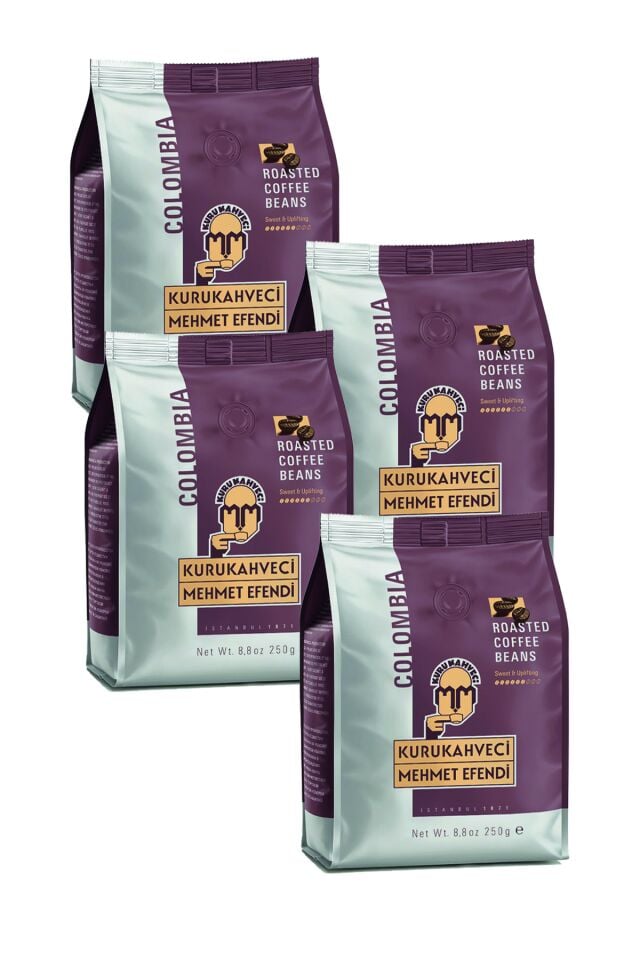 Mehmet Efendi Colombia Kavrulmuş Çekirdek Kahve 250 gr x 4 Adet
