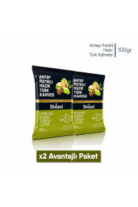 Shazel Hazır Türk Kahvesi | Antep Fıstıklı | 100 gr | 2 Paket