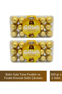Balin Gala Tane Fındıklı ve Fındık Kremalı Sütlü Çikolata 360 gr x 2 Adet