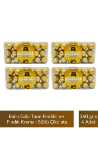 Balin Gala Tane Fındıklı ve Fındık Kremalı Sütlü Çikolata 360 gr x 4 Adet