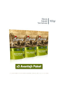 Shazel Efendy Geleneksel Türk Kahvesi | Kakuleli | | Doypack | 100 gr | 3 Adet