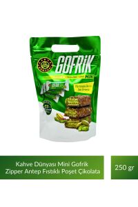 Kahve Dünyası Mini Gofrik Zipper Antep Fıstıklı Gofrik Poşet Çikolata 250 gr x 4 Adet