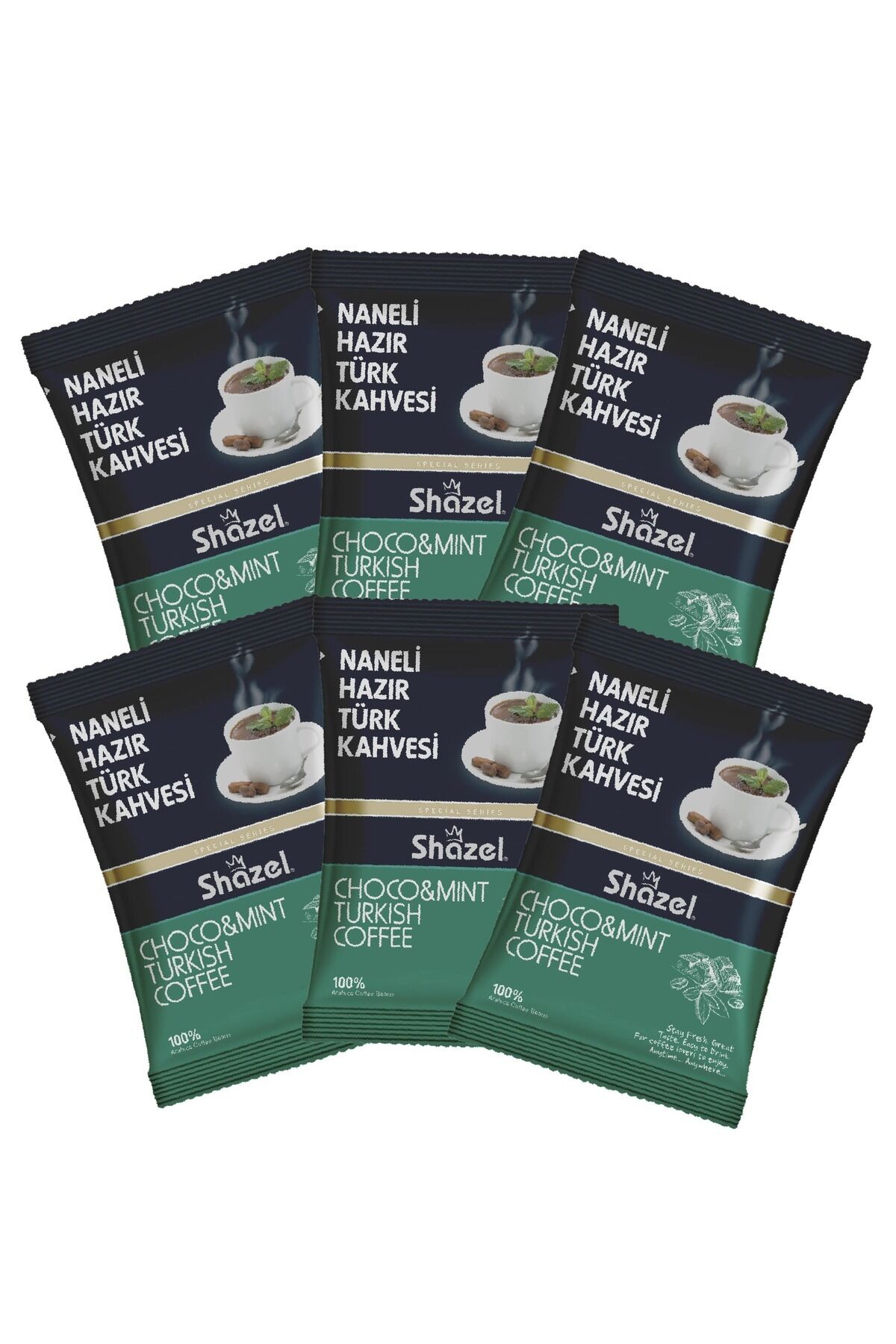 Shazel Naneli Hazır Türk Kahvesi 100 gr x 6 Adet