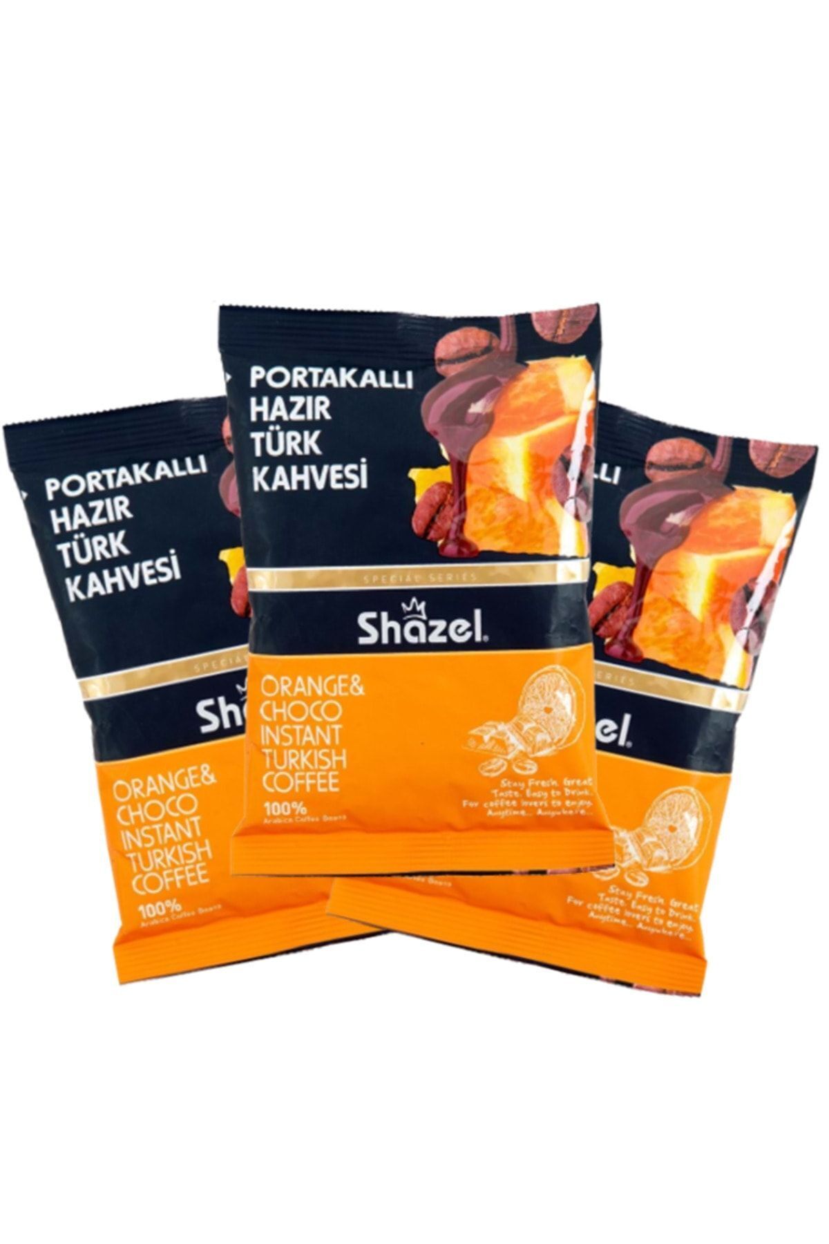 Shazel Portakallı Hazır Türk Kahvesi 100 gr x 3 Adet