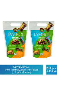 Kahve Dünyası Mini Tambol Zipper Mix Paket 13 gr x 18 Adet x 2 Paket