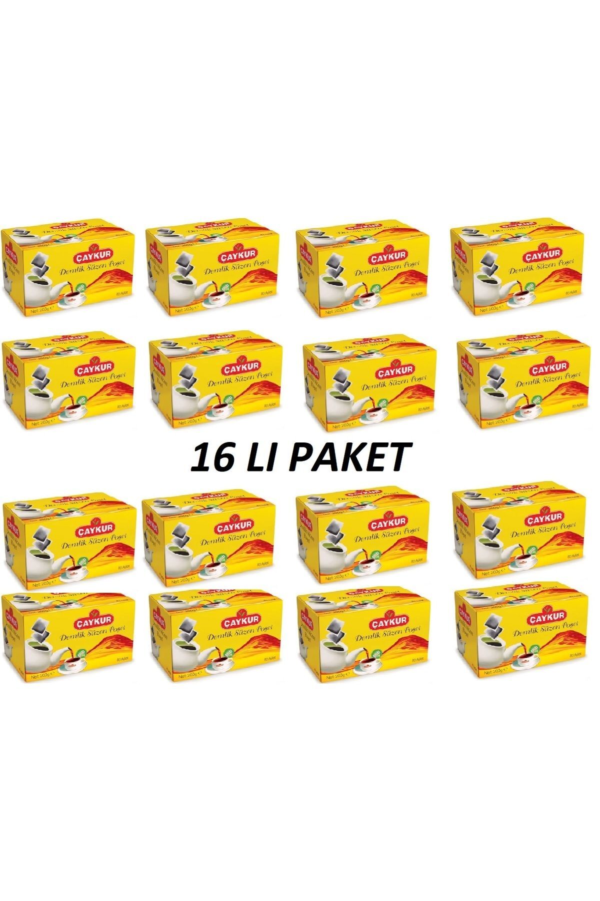40'lı Demlik Süzen Poşet Çay 200 gr 16'lı