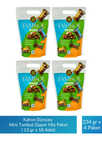 Kahve Dünyası Mini Tambol Zipper Mix Paket 13 gr x 18 Adet x 4 Paket