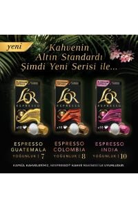 L'OR Espresso Origin Colombia 8 Kapsül Kahve 10 Adet