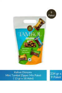 Kahve Dünyası Mini Tambol Zipper Mix Paket 13 gr x 18 Adet x 9 Paket