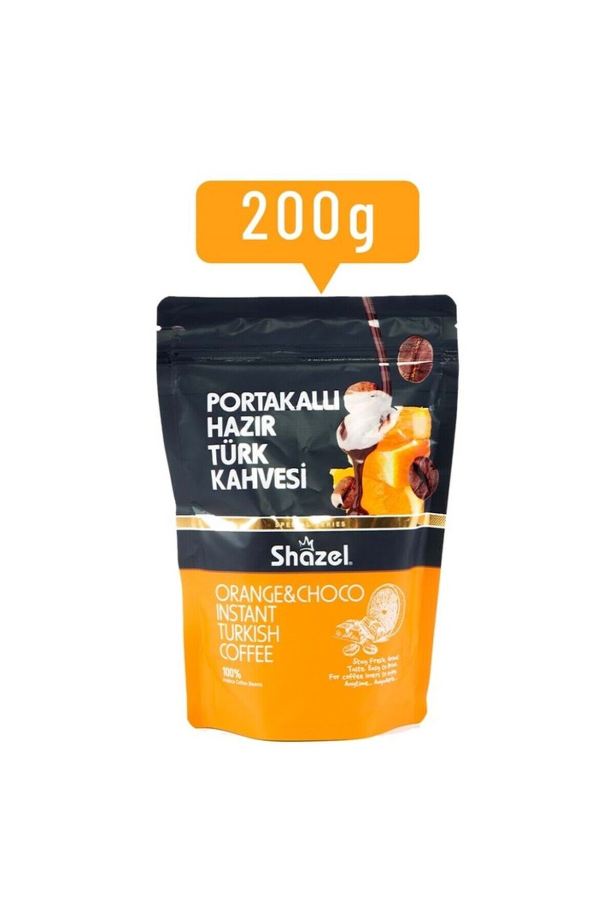 Shazel Portakallı Hazır Türk Kahvesi 100 gr x 2 Adet