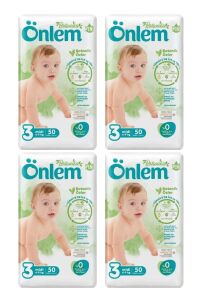 Botanika 3 Beden Bebek Bezi Ikili Jumbo Midi 50 Li X 4 Adet
