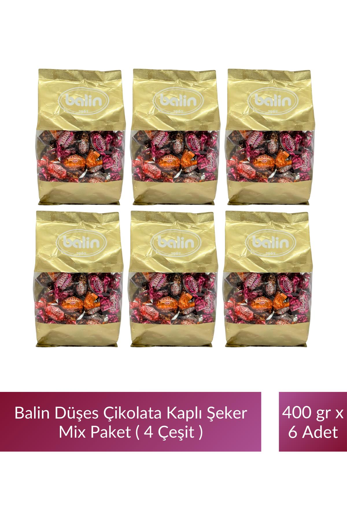 Balin Düşes Çikolata Kaplı Mix Şeker ( 4 Çeşit ) 400 gr x 6 Adet