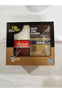Shazel Ofis Seti Hazır Sade Türk Kahvesi 10 x 7 gr x 3 Adet