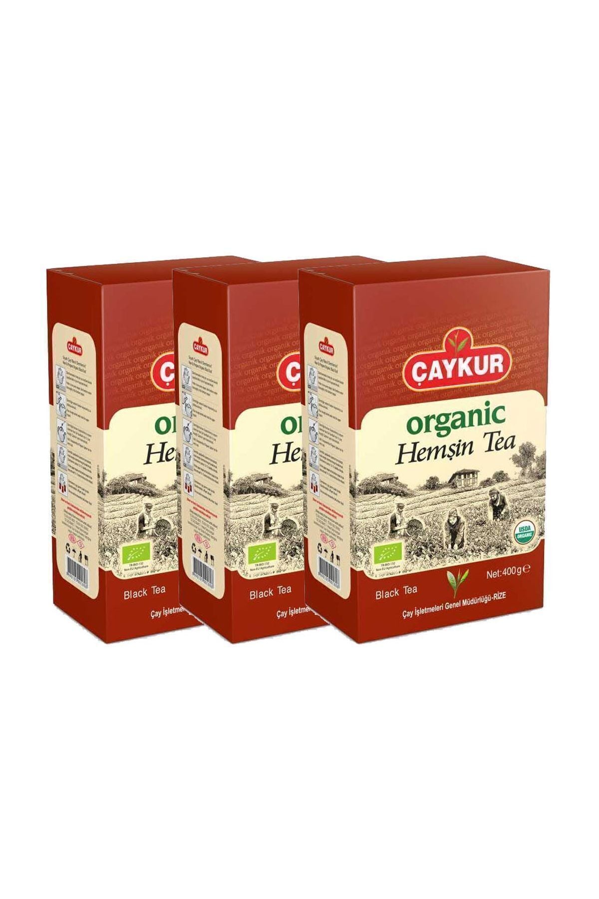 Organik Hemşin Çayı 400 Gr Karton Kutu 3 Adet