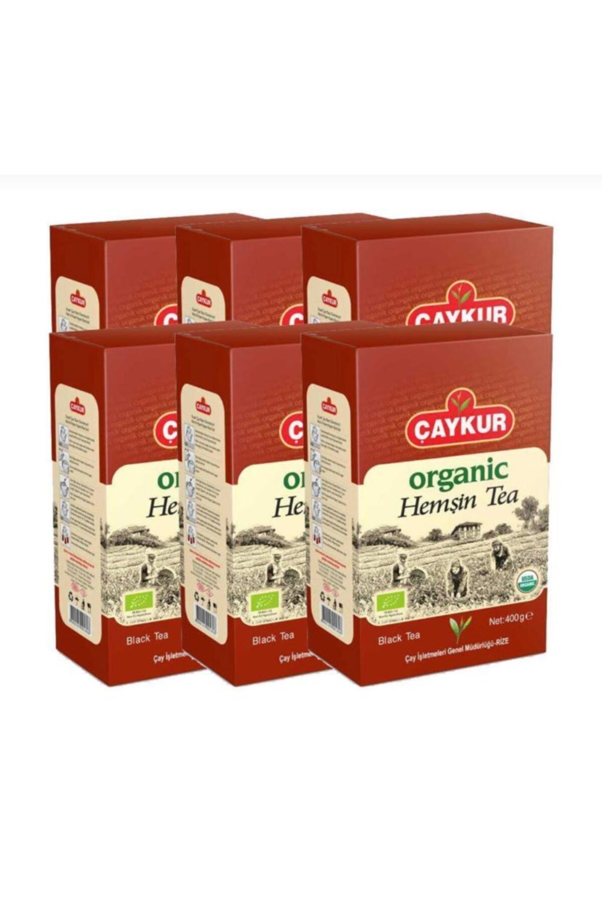 Organik Hemşin Çayı Karton Kutu 400 gr  X 6 Adet
