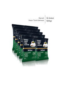 Shazel Hazır Türk Kahvesi | Naneli | 100 gr | 10 Paket