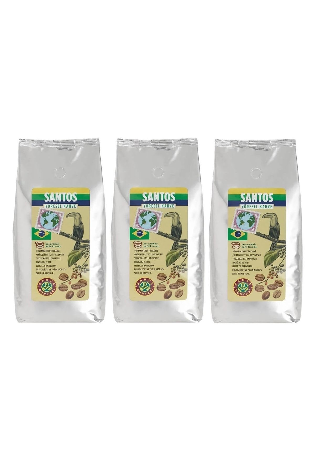 Kahve Dünyası Yöresel Santos Çekirdek Filtre Kahve 3x1000gr
