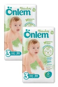 Botanika 3 Beden Bebek Bezi Ikili Jumbo Midi 50 Li X 2 Adet
