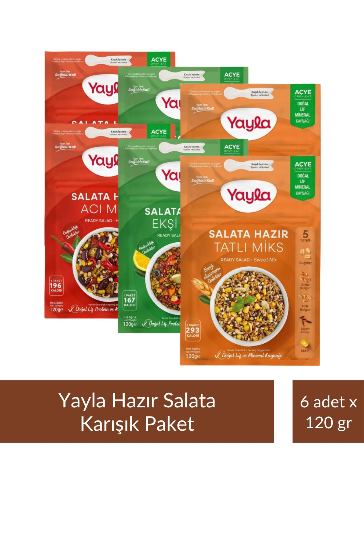 Yayla Salata Miks Karışık Paket 1 - 120 gr x 6 Adet