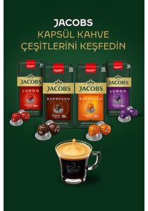 Jacobs Espresso 10 Intenso Nespresso Uyumlu Alüminyum Kapsül Kahve 10 x 10'lu