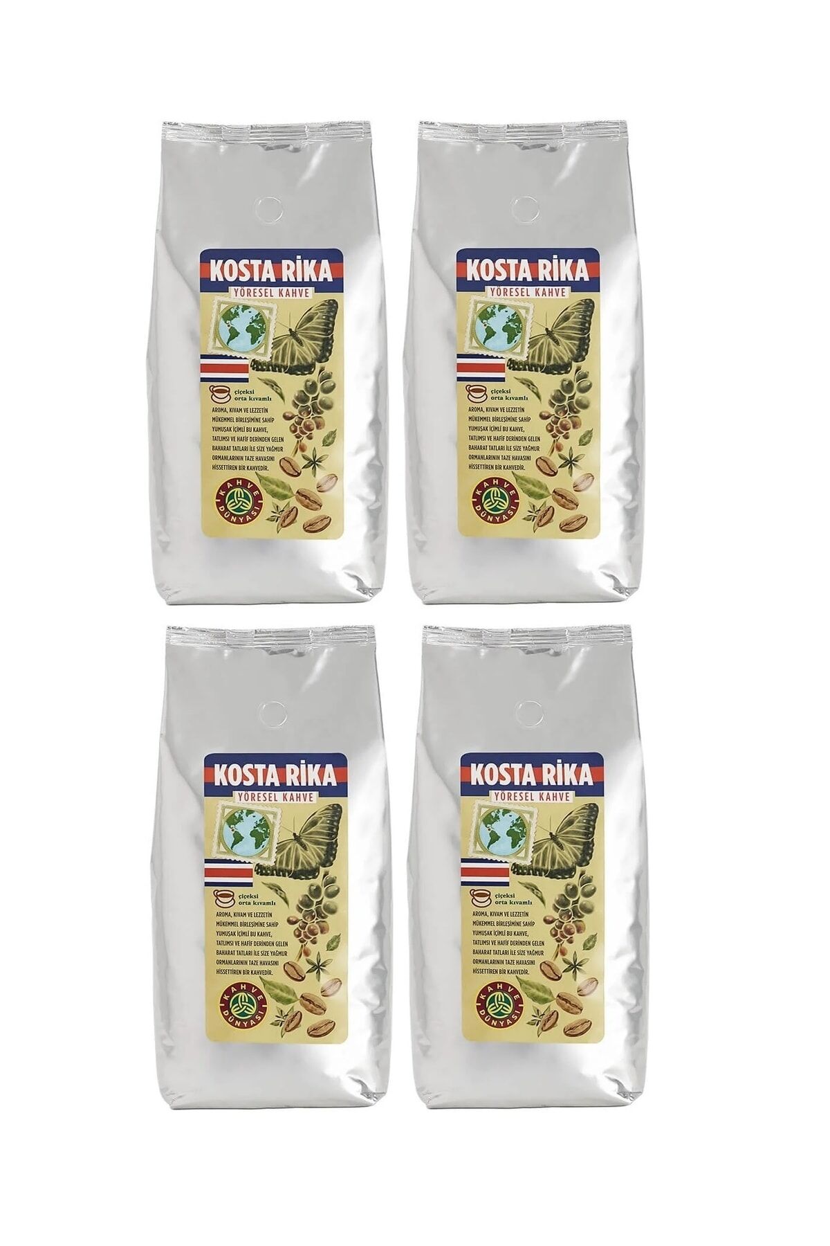 Kahve Dünyası Yöresel Kosta Rika Çekirdek Filtre Kahve 4x1000gr