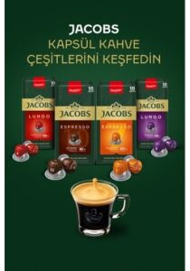 Jacobs Espresso 10 Intenso Nespresso Uyumlu Kapsül Kahve 10 Lu X PKT.JACOBS.015 Kapsül Kahve