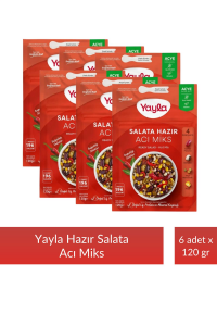 Yayla Salata Hazır Acı Miks 120 gr x 6 Adet