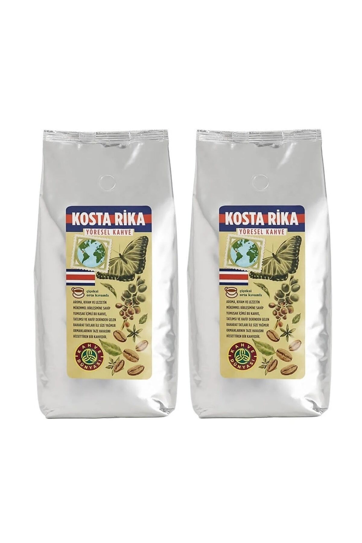 Kahve Dünyası Yöresel Kosta Rika Çekirdek Filtre Kahve 2x1000gr