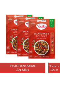 Yayla Salata Hazır Acı Miks 120 gr x 3 Adet